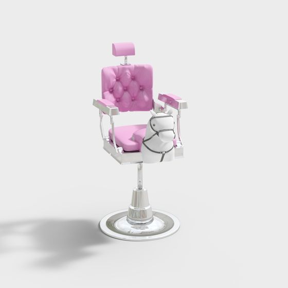 Purple Children's Barber Chair 3D Model