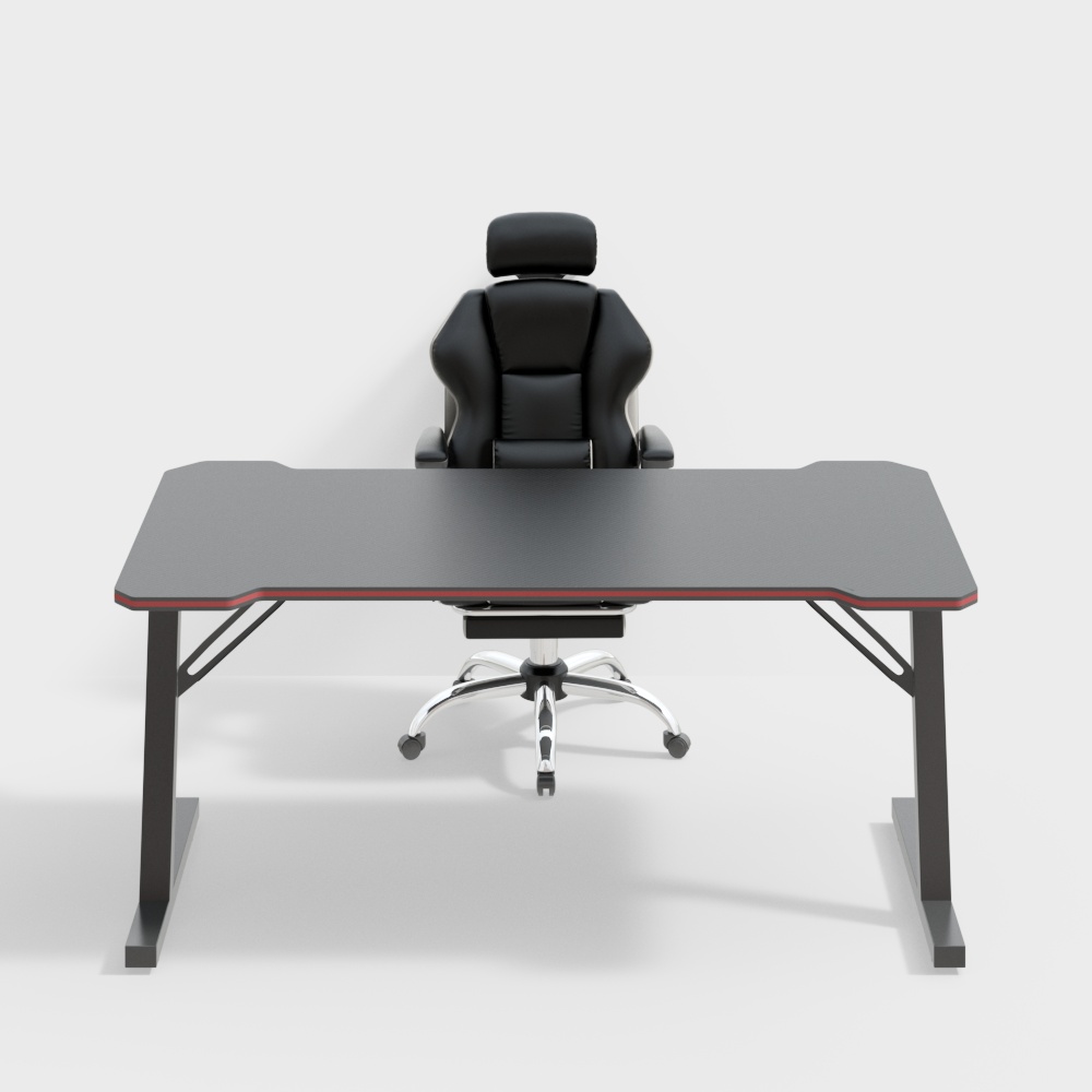 Internet cafe table and chair combination