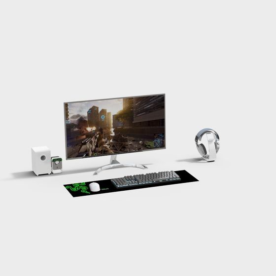 Gamer's Dream Setup 3D model for Futuristic Spaces