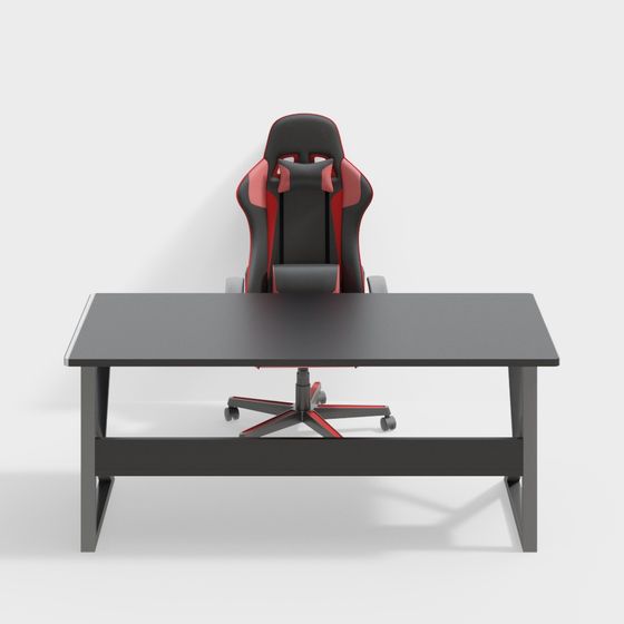 Gamer’s Corner Modern Desk and Chair 3D model