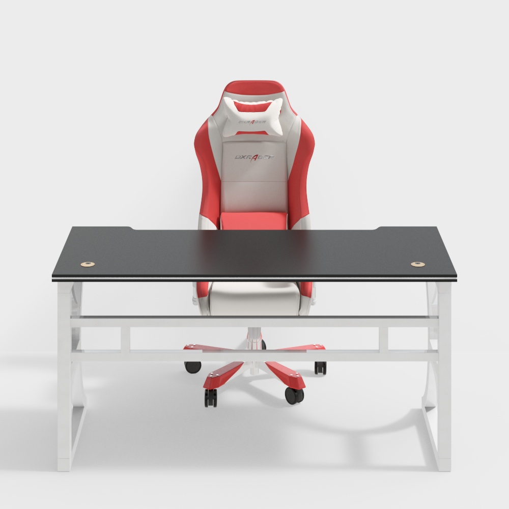 Internet cafe table and chair combination