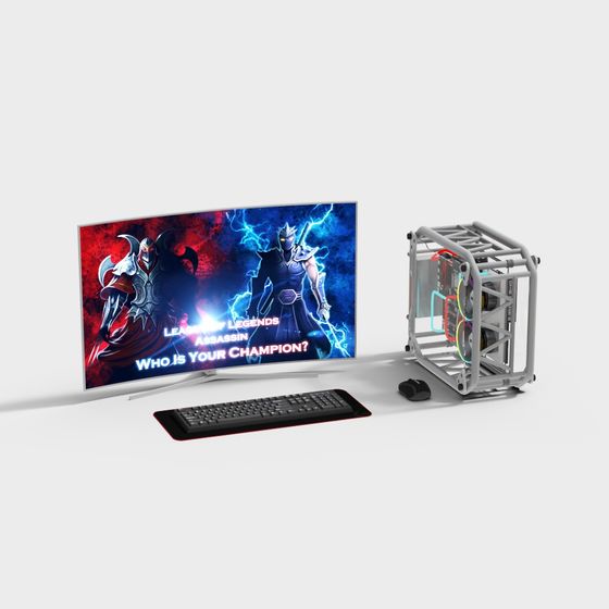 Futuristic eSports Workstation 3D model for Gamers