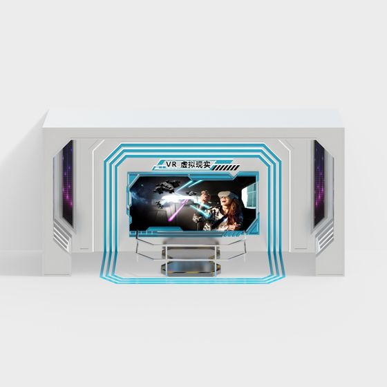 Cutting-edge VR Booth 3D Model