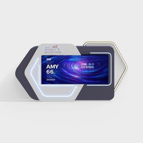 Futuristic Display Screen 3D model
