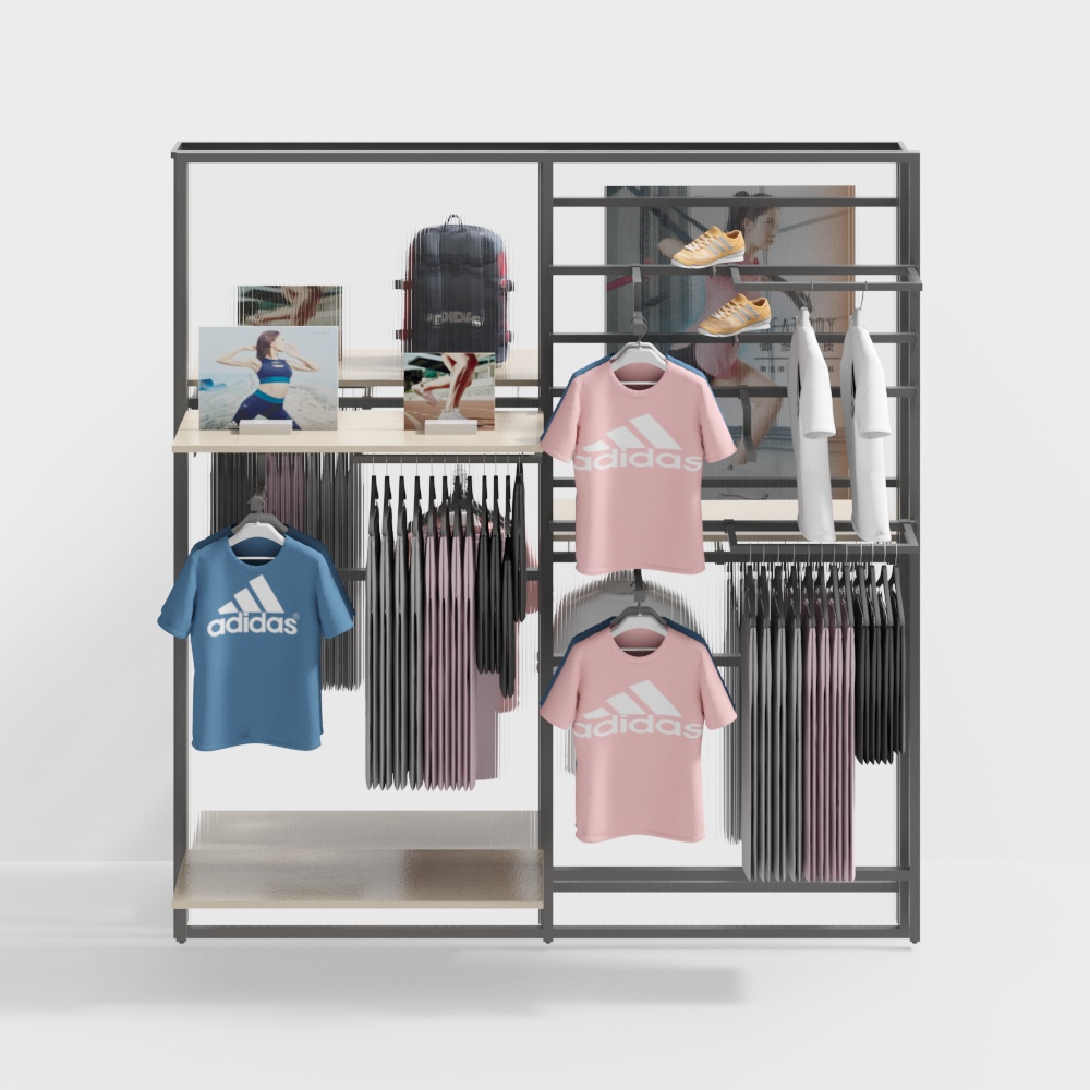 Clothing store display rack