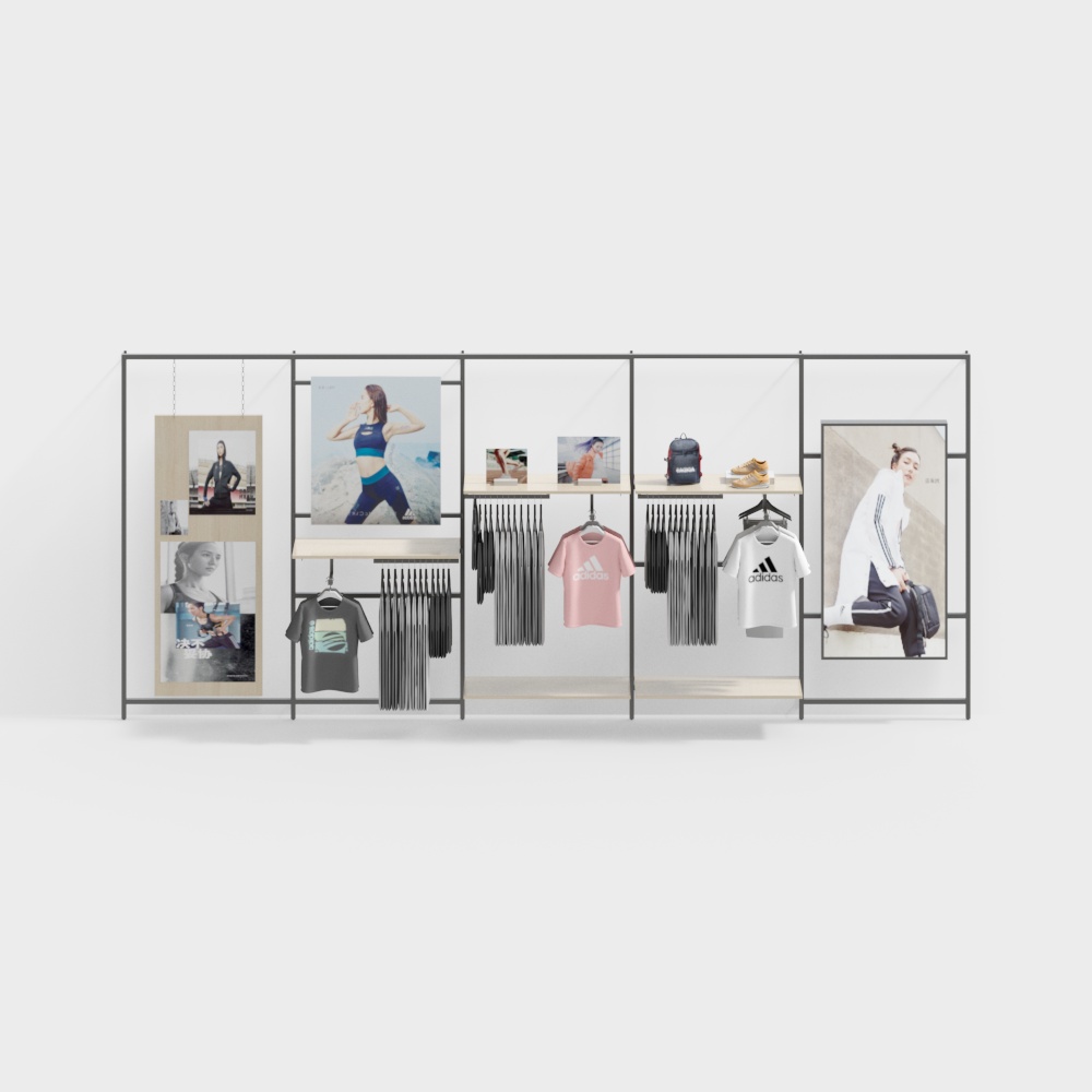 Clothing store display rack