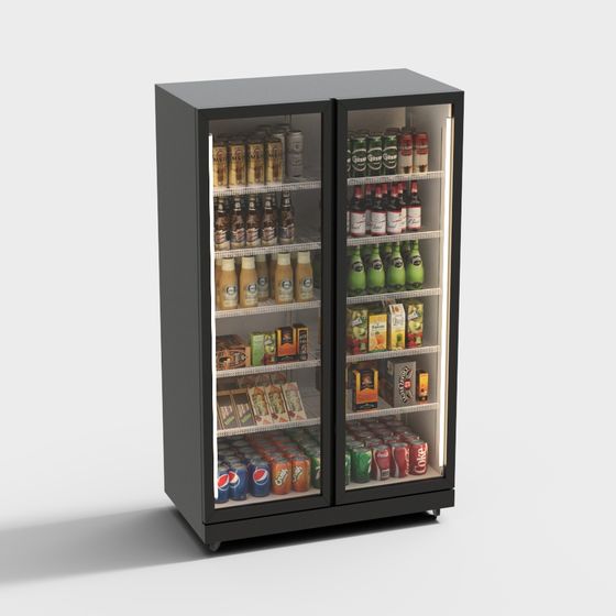 Modern Bar Refrigerator 3D model
