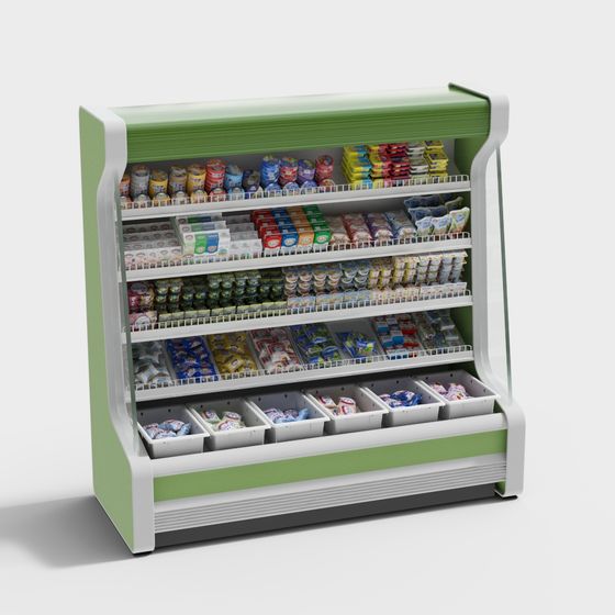 Charming Ice Cream Display Cabinet 3D model