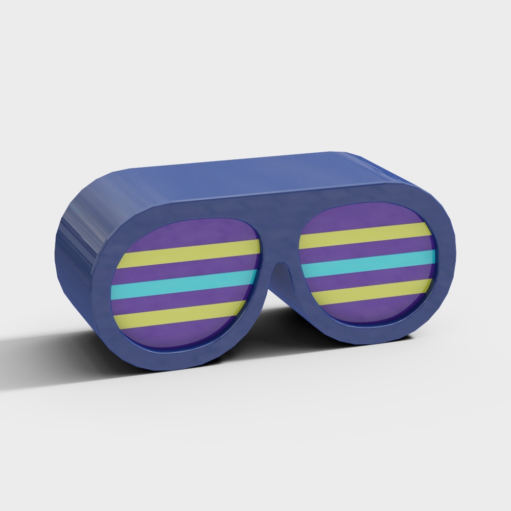 Retro Style Sunglasses 3D model from the '80s