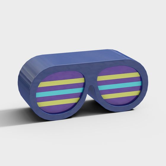 Retro Style Sunglasses 3D model from the '80s