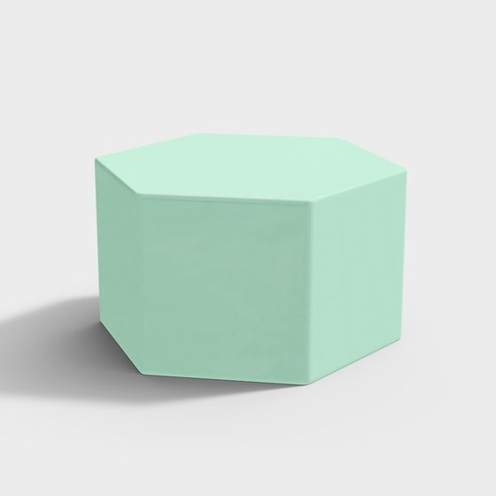 Hexagon Mint Cube 3D model