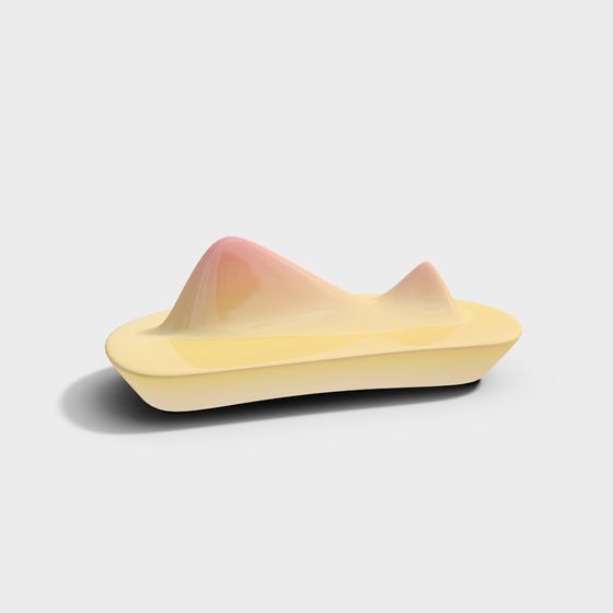 Dreamy Low-Poly 3D Model with Gradient Colors