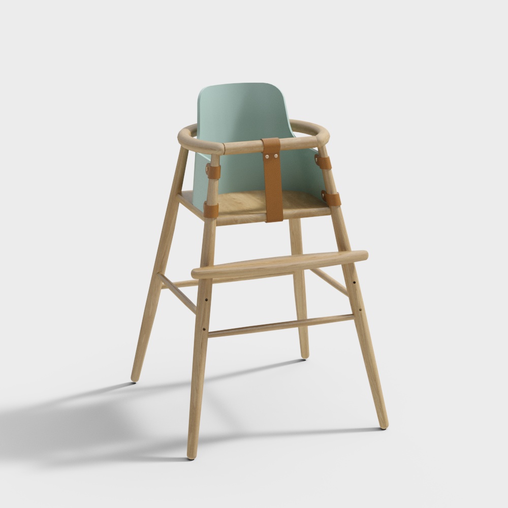 solid wood baby dining chair