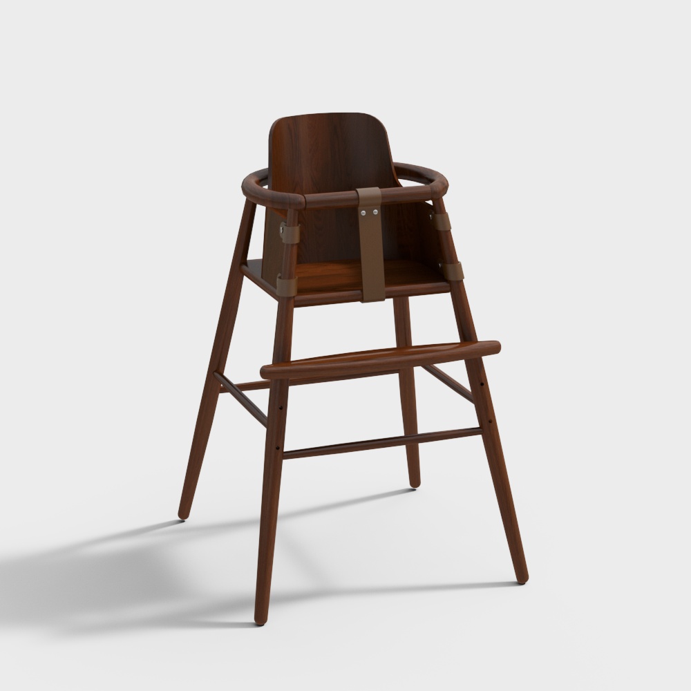 Solid wood baby dining chair