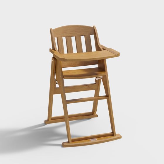 silla de comedor para bebé de madera maciza