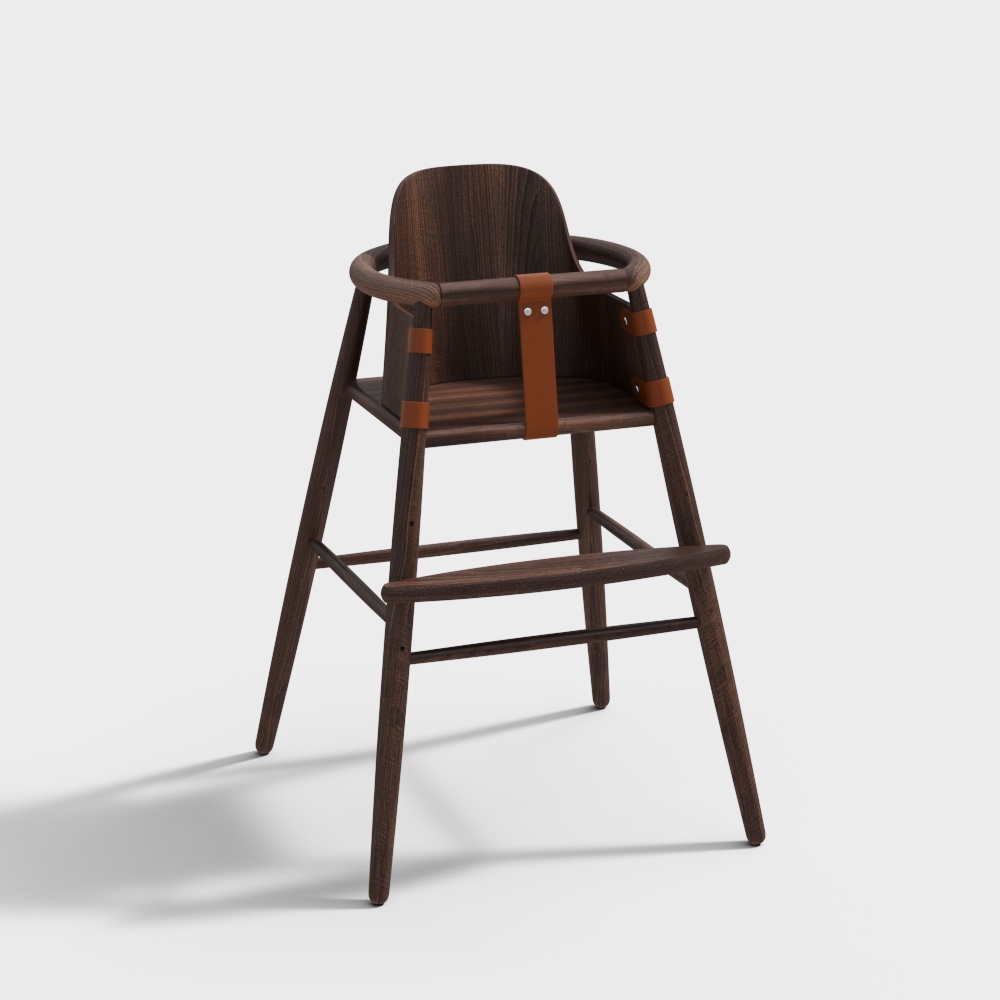 Chaise de salle à manger bébé en bois massif