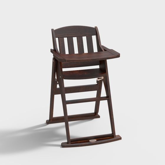 Vintage Wooden Bar Stool 3D model for Modern Designs