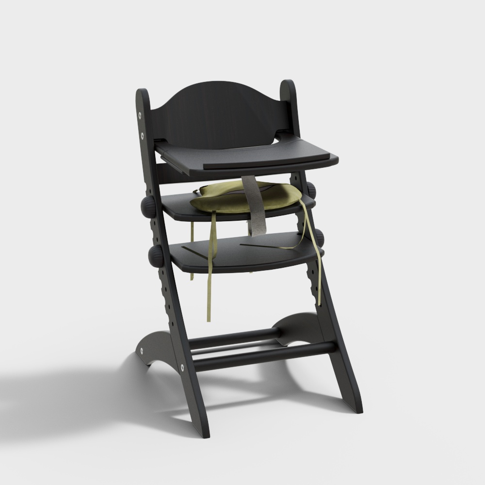 Solid wood baby dining chair