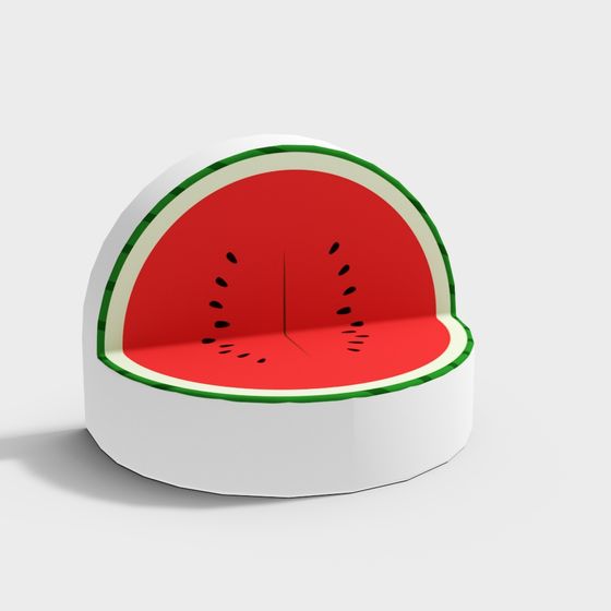 Watermelon Slice Bench 3D model