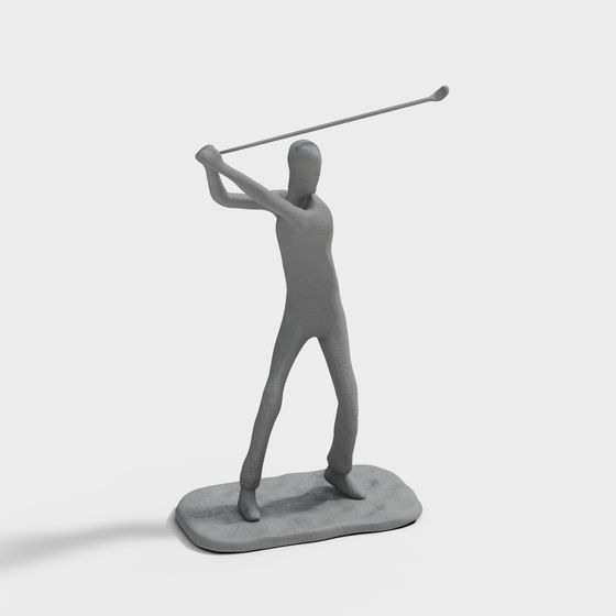 Dynamic Golf Swinger 3D Model