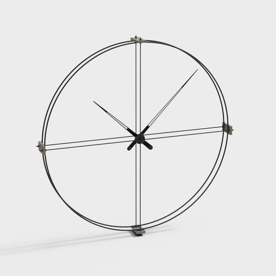 Minimalist 3D Clock Model for Creative Projects