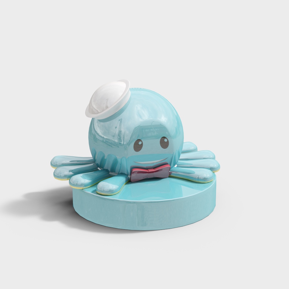 ที่นั่งสาธารณะรูปปลาหมึกสร้างสรรค์