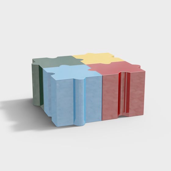 Color Puzzle Table 3D model
