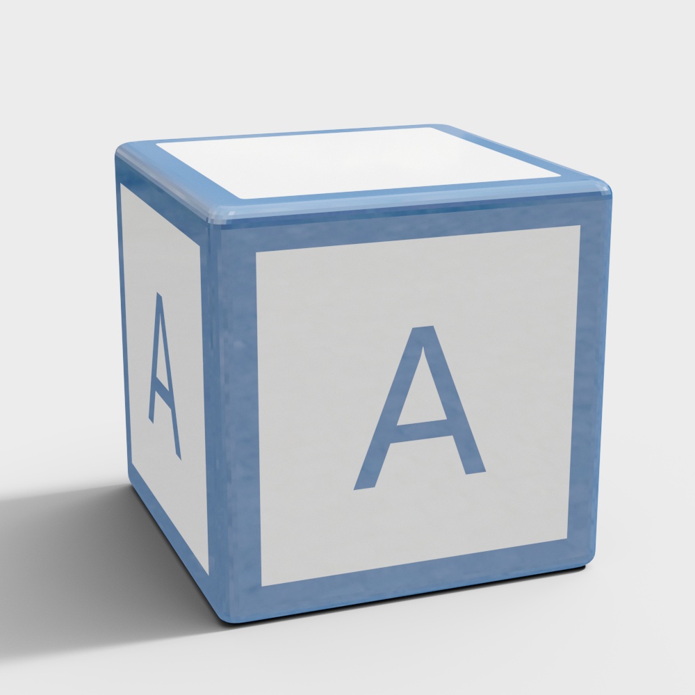 Letter Block A 3D model