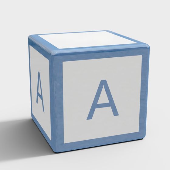 Letter Block A 3D model