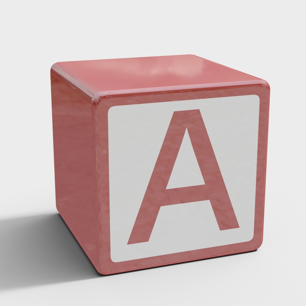 Letter Block A 3D model