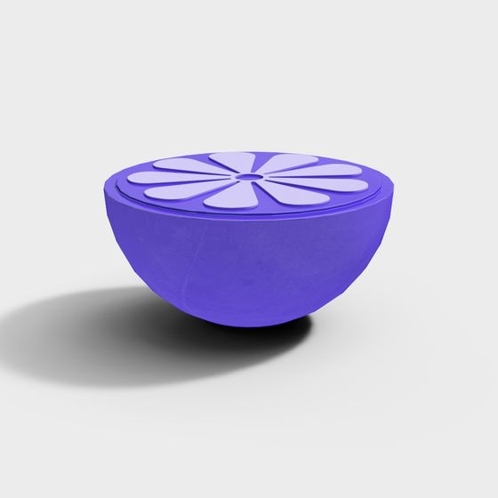 Artistic Floral Fruit Bowl 3D Model