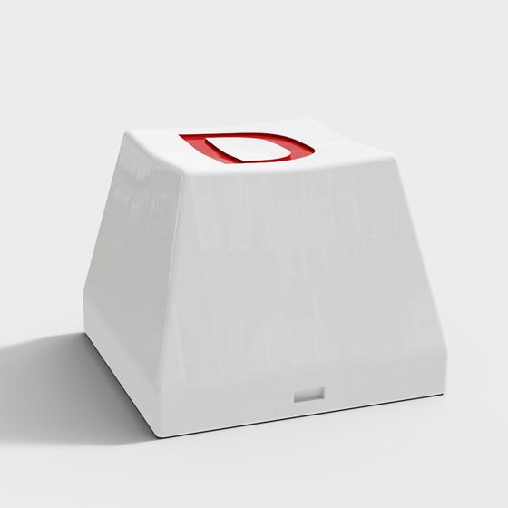 Futuristic Cube Low-Poly 3D Model