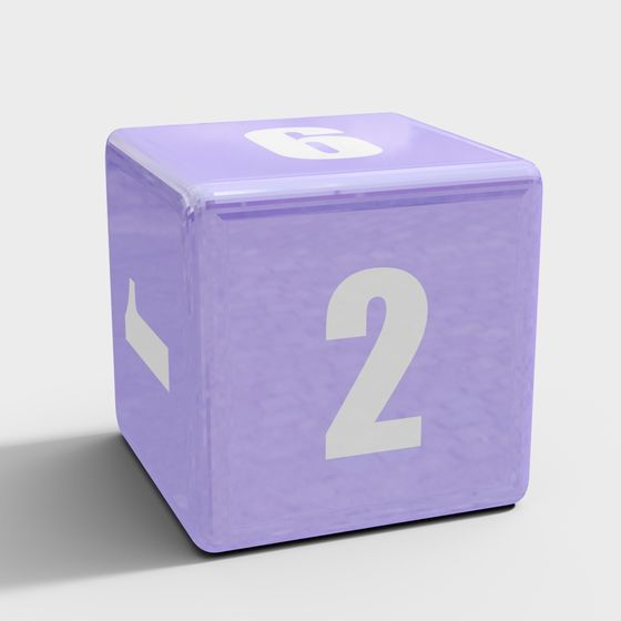 Lavender Dice 3D model