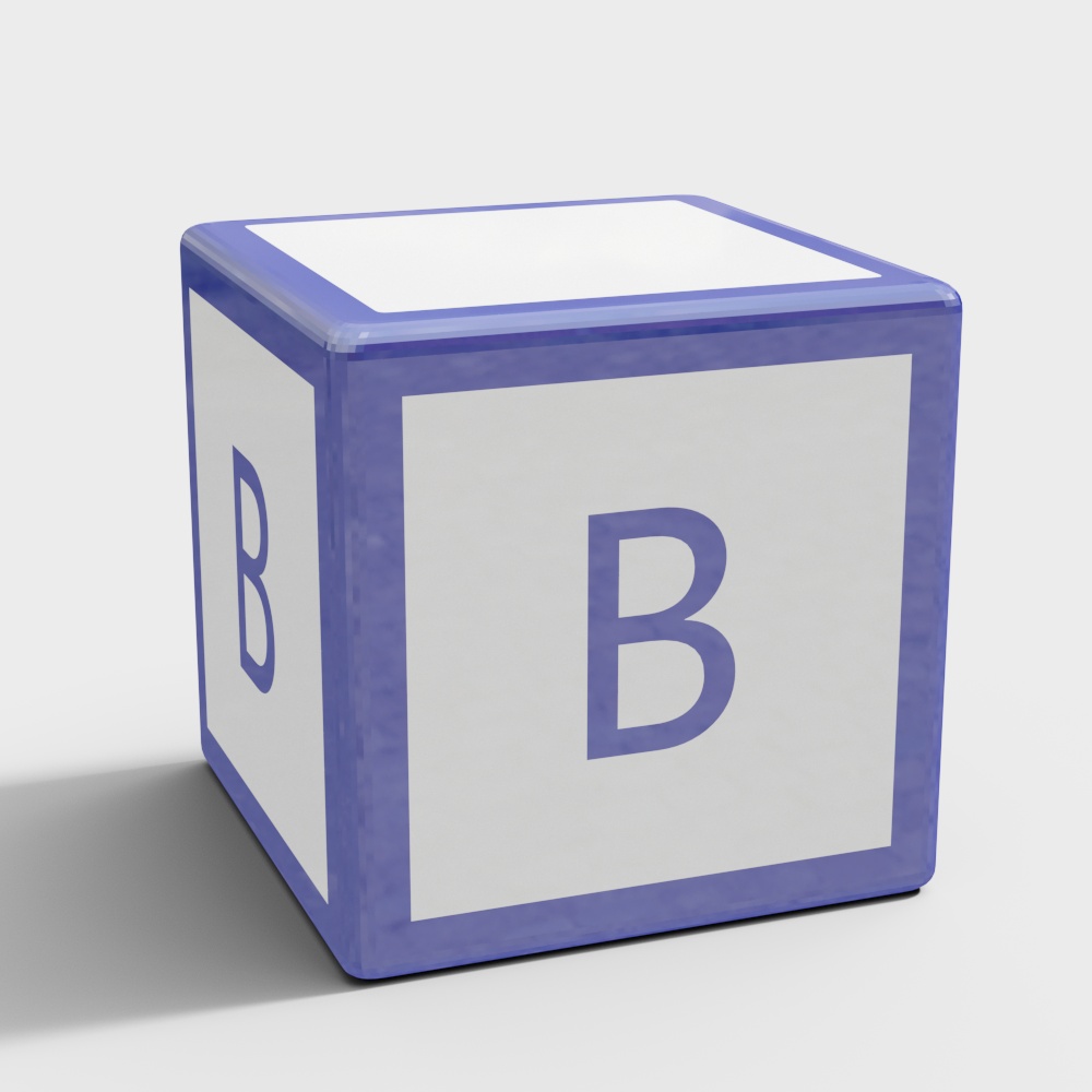 Letter Block B 3D model