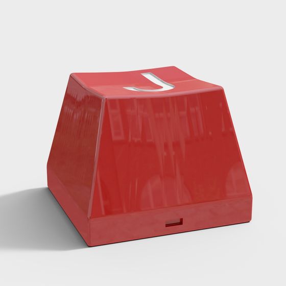 J Key 3D Model – Low Poly Design