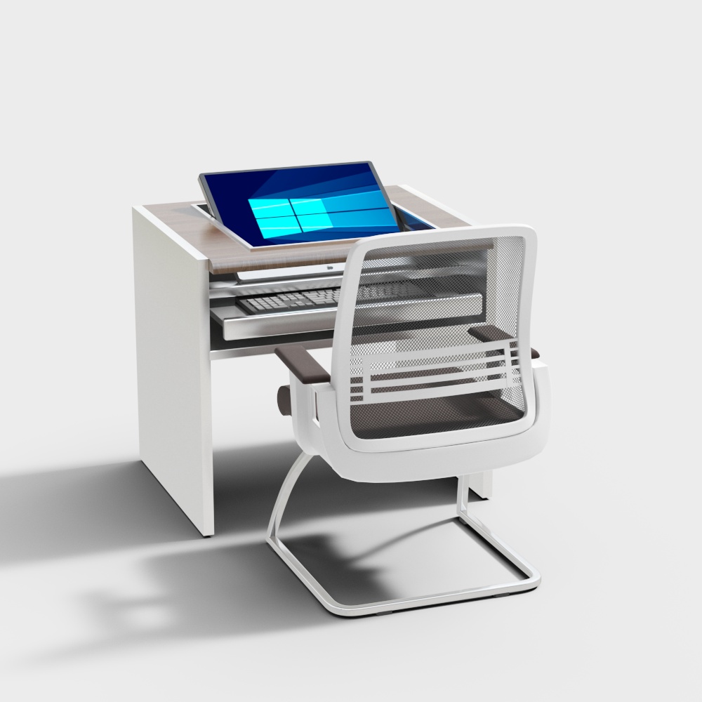 Combinaison de bureau et chaise de salle d'ordinateur