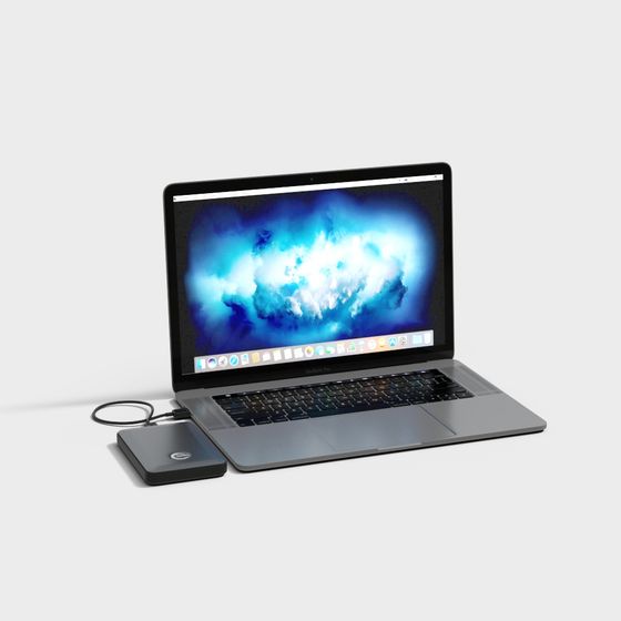 Highly Detailed MacBook Pro 3D model