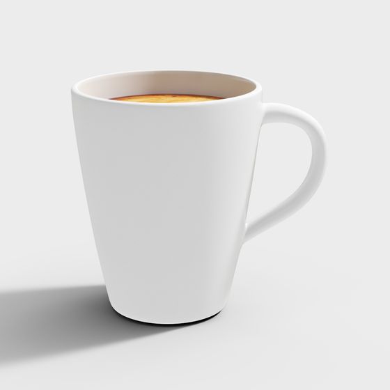 Elegant Low-Poly Coffee Cup 3D Model