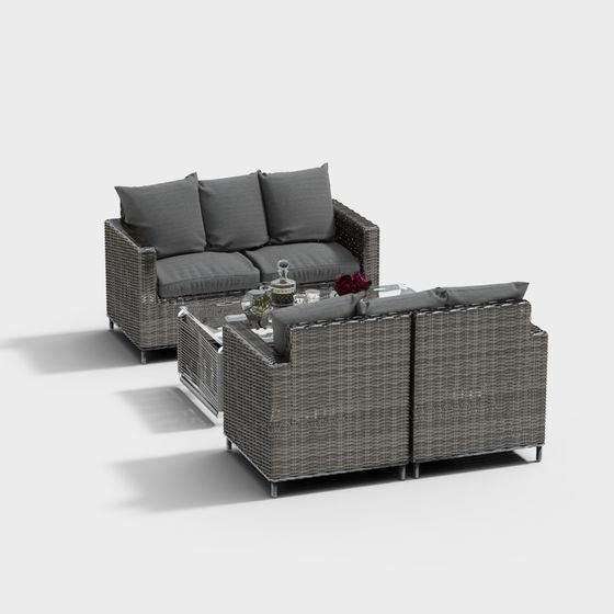 Urban Retreat 3D Sofa Set Model