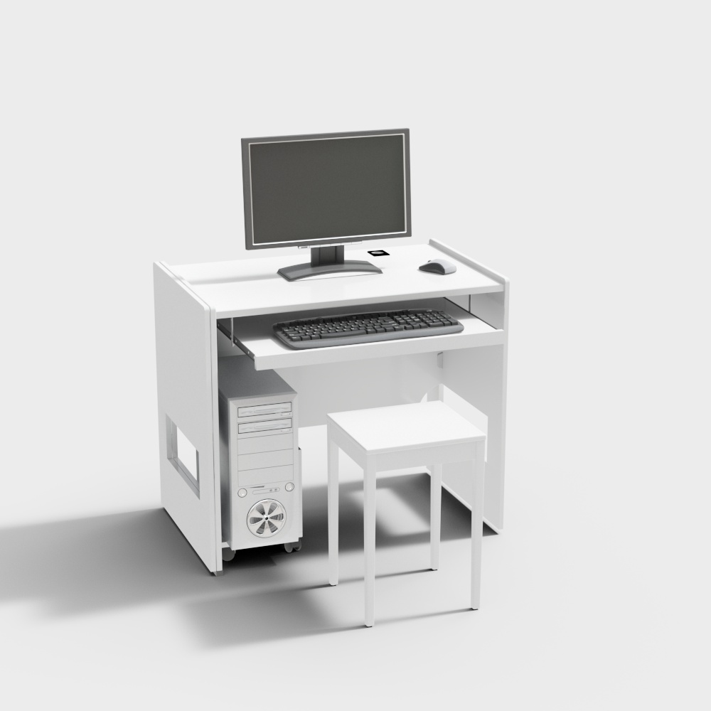 Computer room desk and chair combination