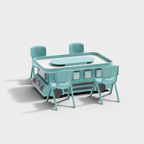 Train Table Set 3D model