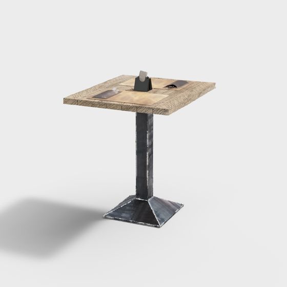 Vintage Industrial Coffee Table 3D model