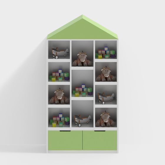 Whimsical Fairytale Bookshelf 3D model