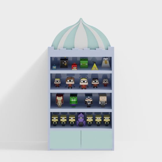 Charming Low-Poly Bookcase 3D model for Creative Projects