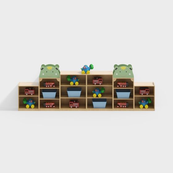 Playful Children's Toy Storage Rack 3D model