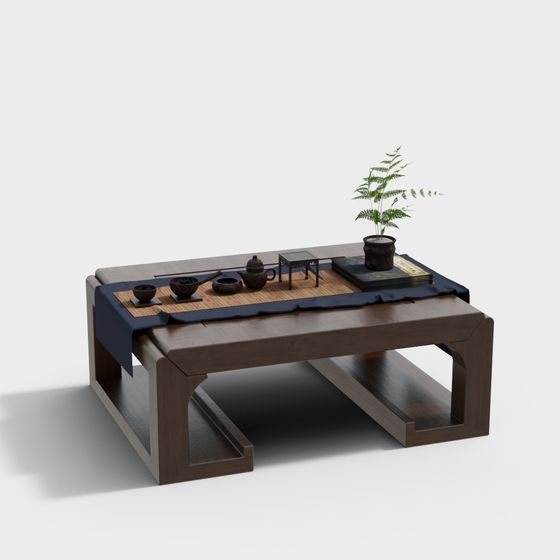 Zen-Inspired Modern Coffee Table 3D model