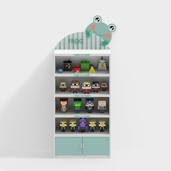 Frog Shelf 3D model for Playful Spaces