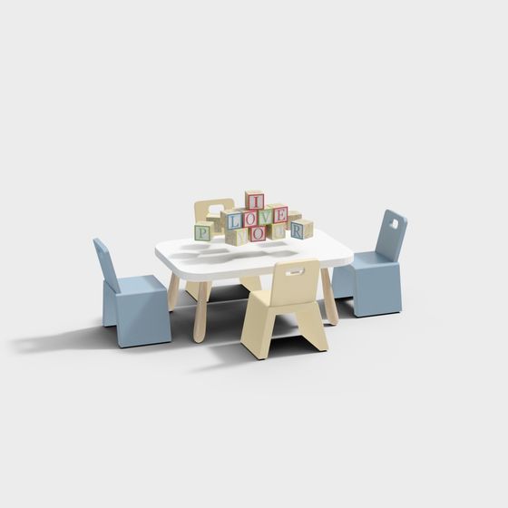 Combinaison de table et de chaises pour enfants de jardin d'enfants