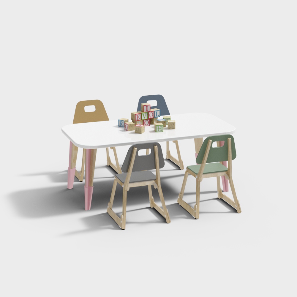Kindergarten children's table and chair combination