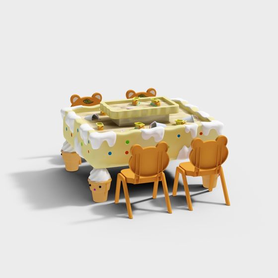 Whimsical Sandcastle Playset 3D Model